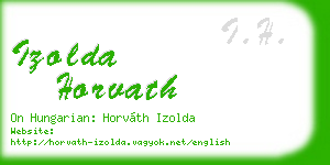 izolda horvath business card